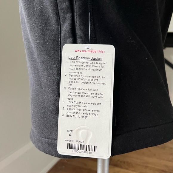 NWT Lululemon Lab Shadow Jacket 4 Black - Picture 9 of 9